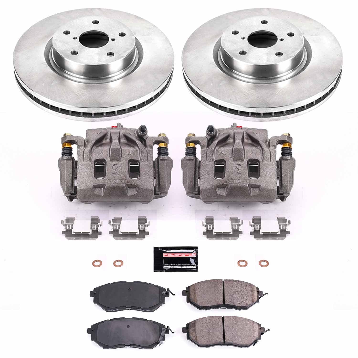 Power Stop - KCOE4603 - Front - Disc Brake Pad/Caliper and Rotor Kit