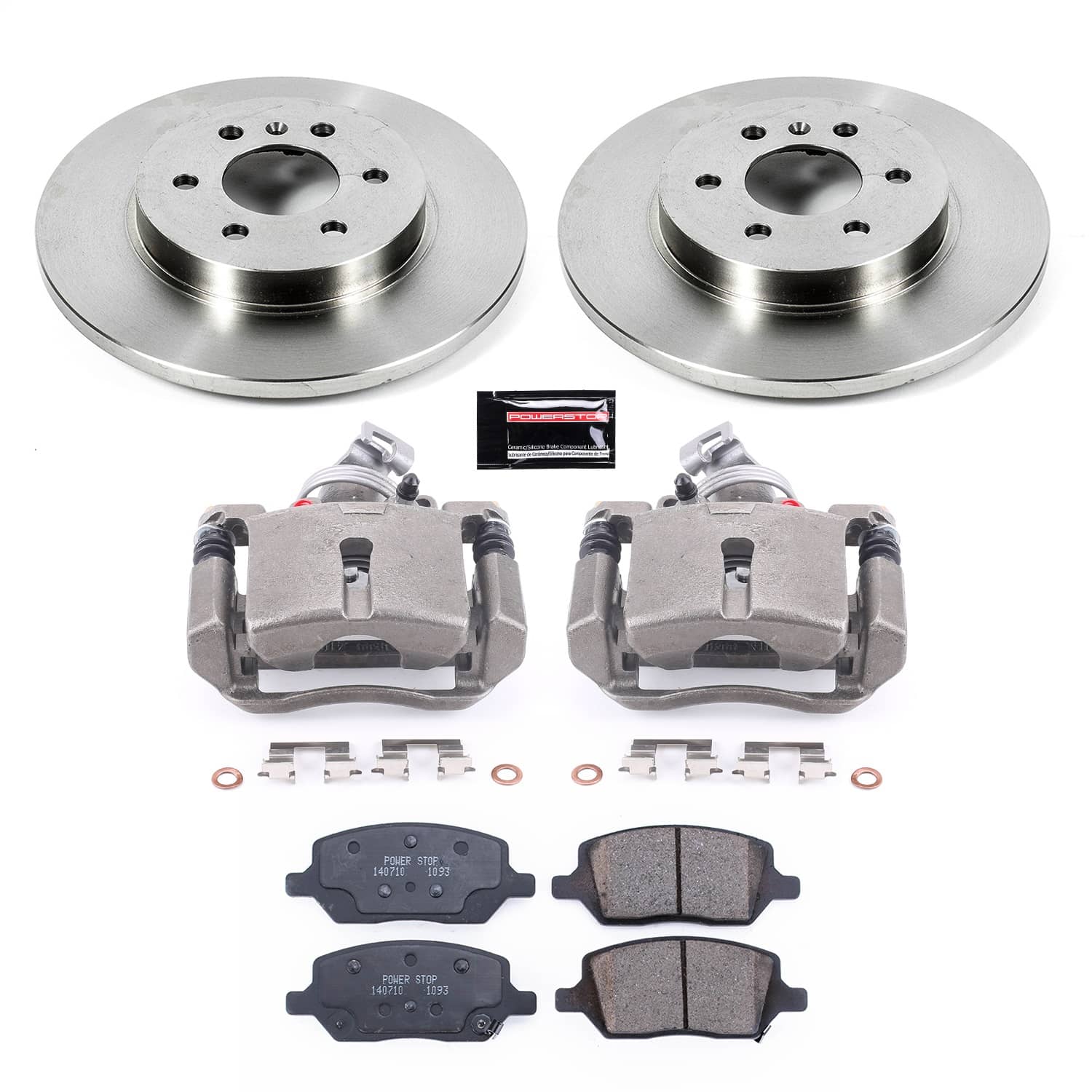 Power Stop - KCOE4609 - Rear - Disc Brake Pad/Caliper and Rotor Kit
