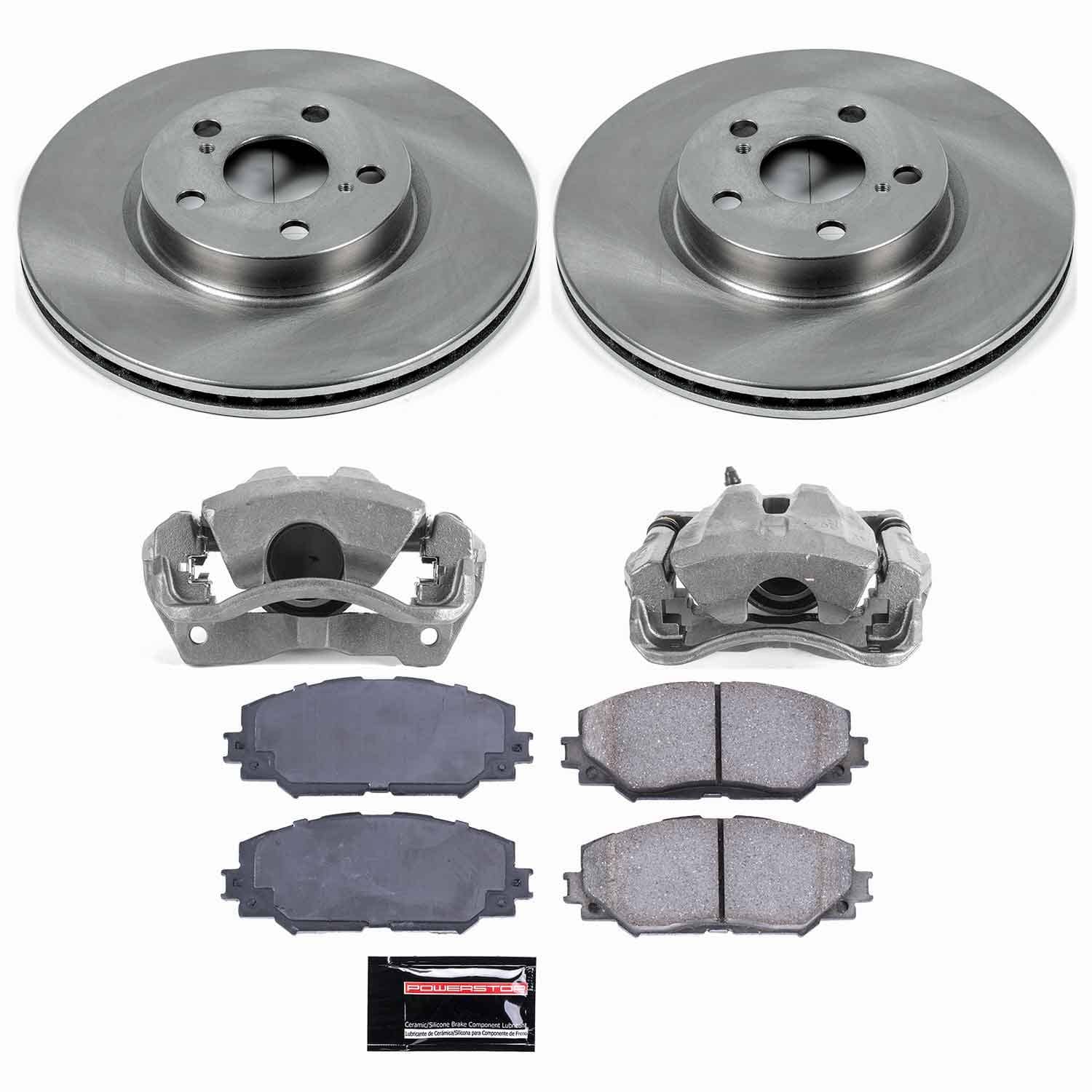Power Stop - KCOE4669 - Front - Disc Brake Pad/Caliper and Rotor Kit