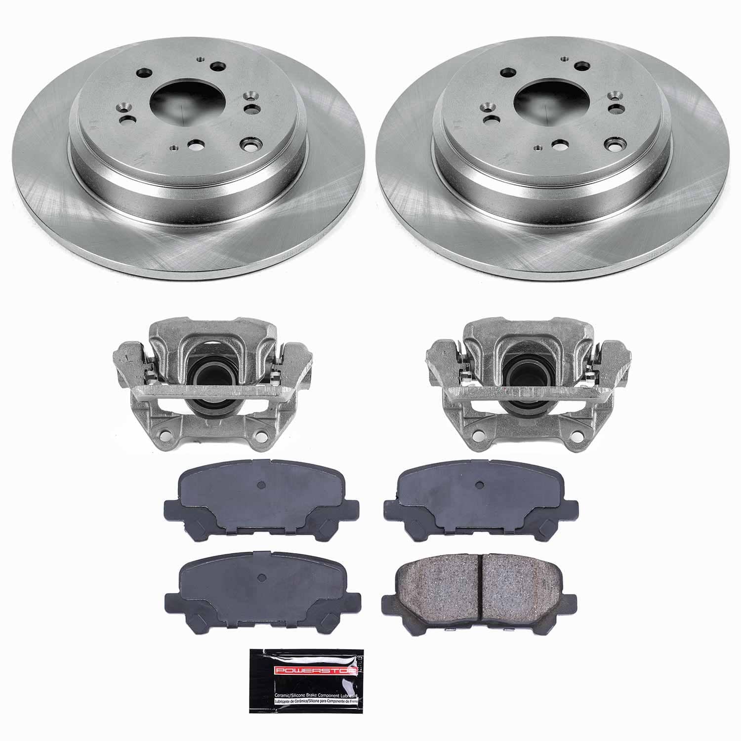 Power Stop - KCOE4685 - Rear - Disc Brake Pad/Caliper and Rotor Kit