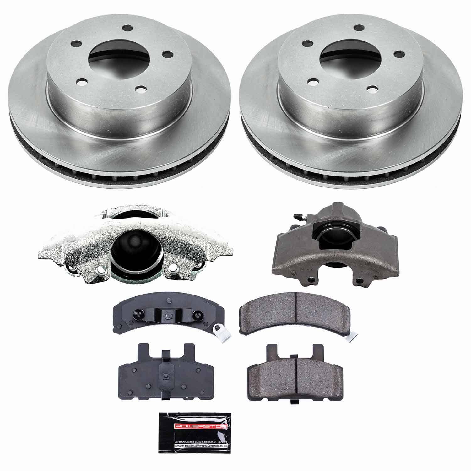 Power Stop - KCOE4873 - Front - Disc Brake Pad/Caliper and Rotor Kit