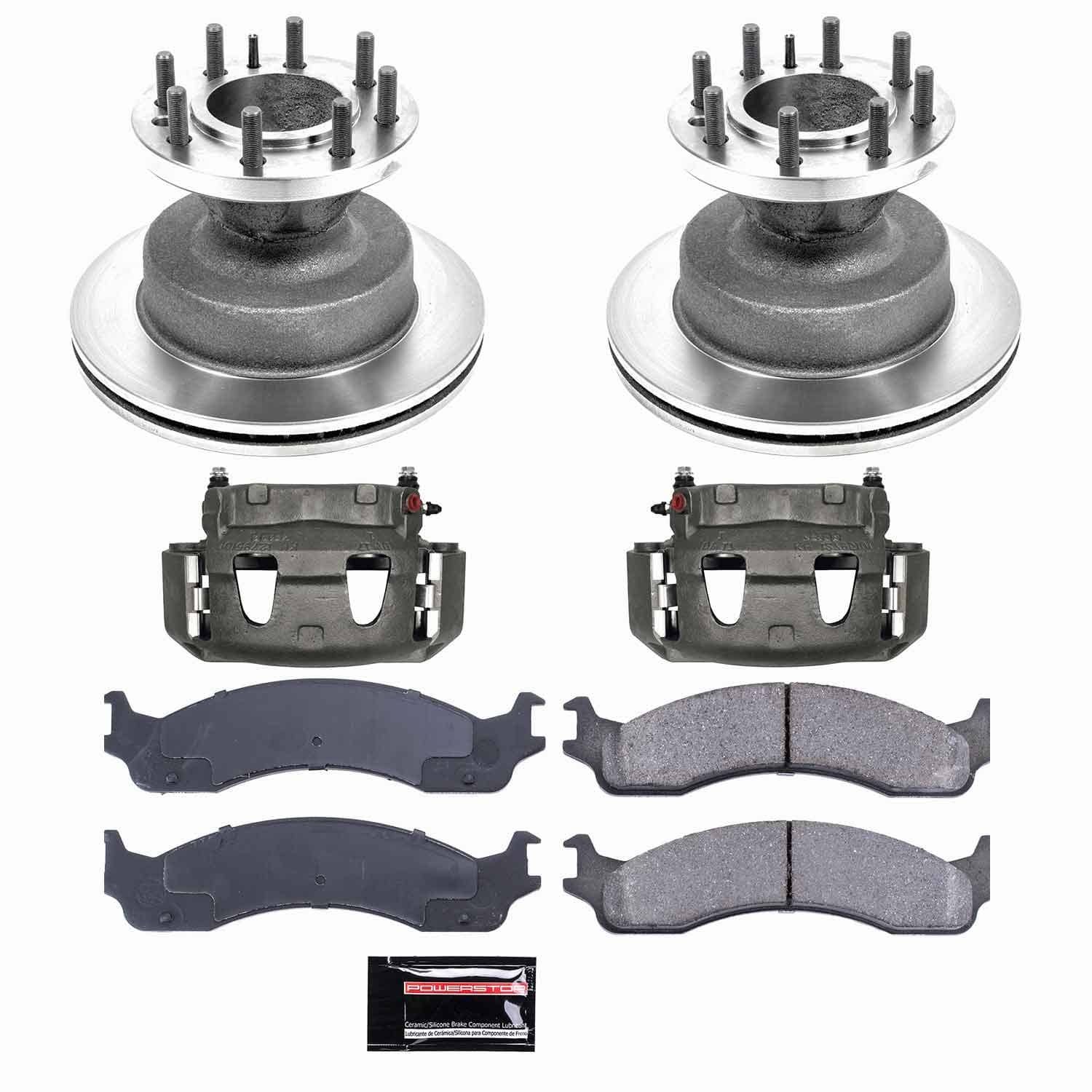 Power Stop - KCOE5084 - Front - Disc Brake Pad/Caliper and Rotor Kit
