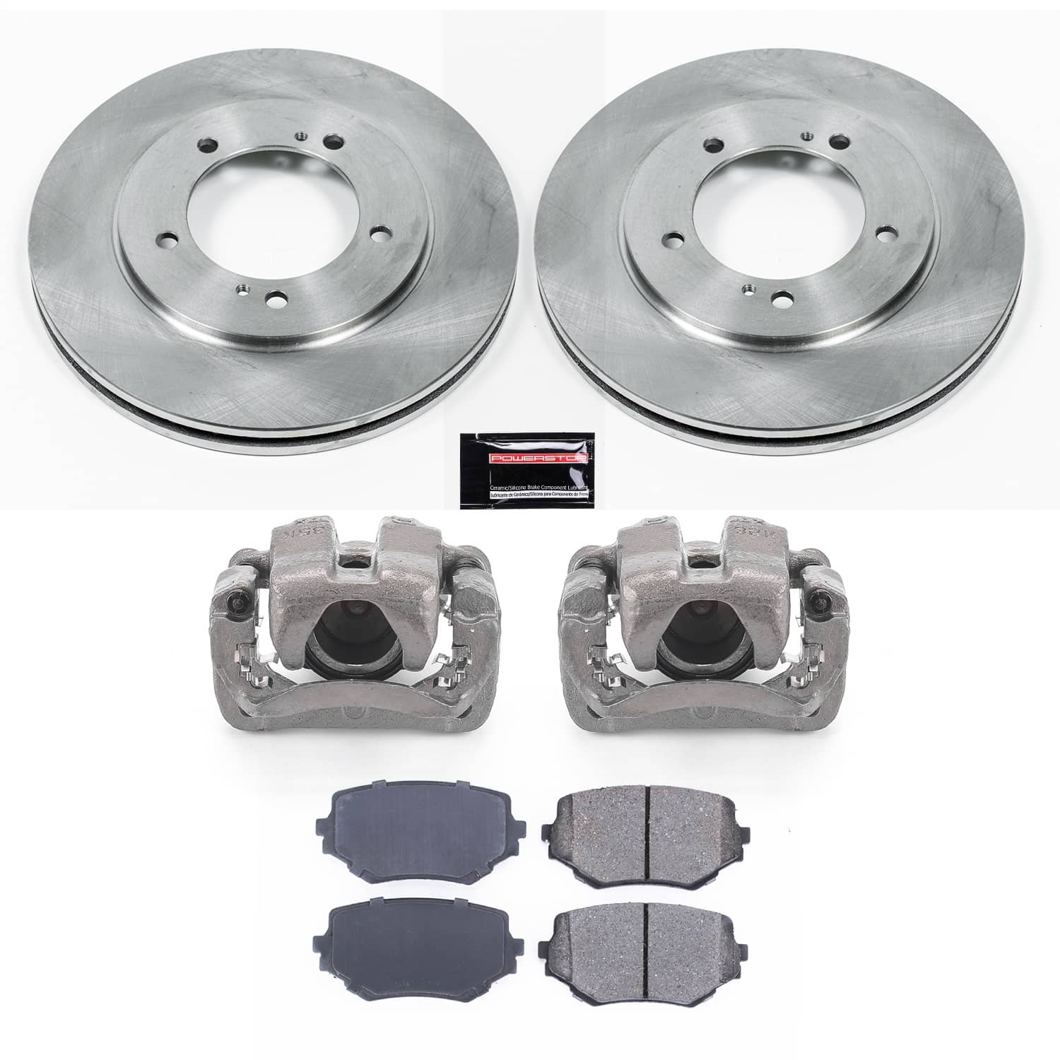 Power Stop - KCOE5109 - Front - Disc Brake Pad/Caliper and Rotor Kit