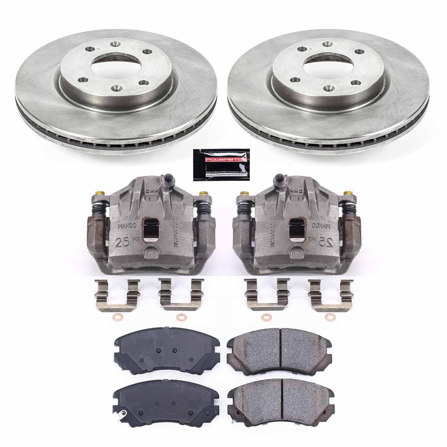 Power Stop - KCOE5290A - Front - Disc Brake Pad/Caliper and Rotor Kit