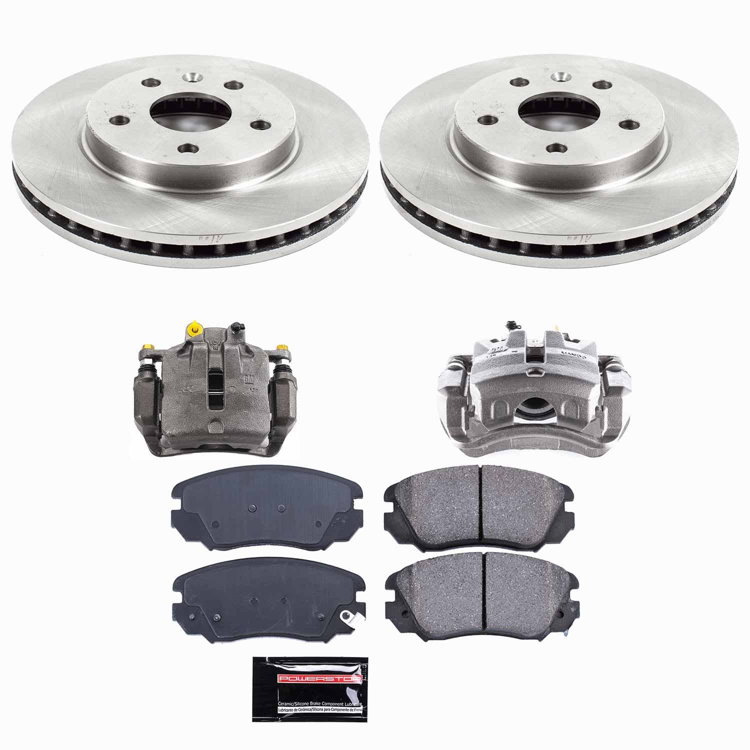 Power Stop - KCOE5522 - Front - Disc Brake Pad/Caliper and Rotor Kit