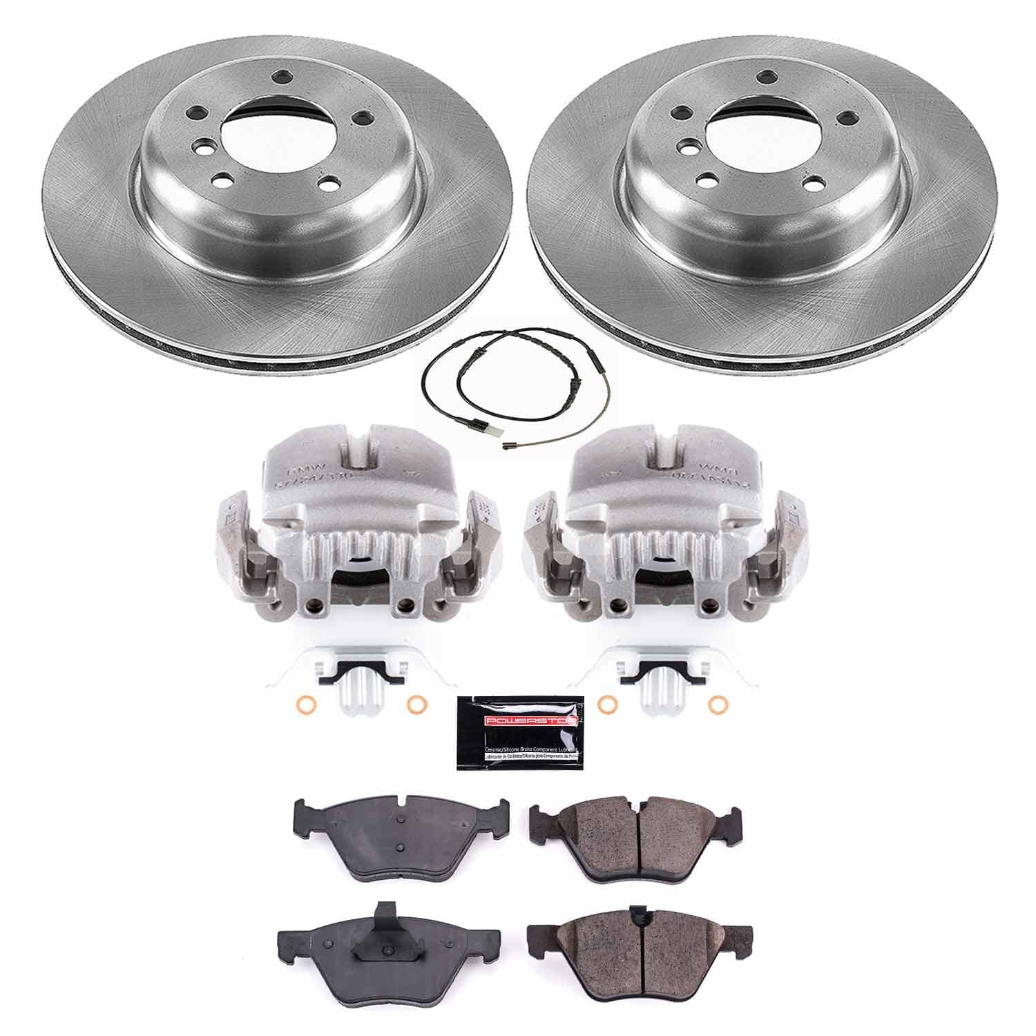 Power Stop - KCOE5691 - Front - Disc Brake Pad/Caliper and Rotor Kit