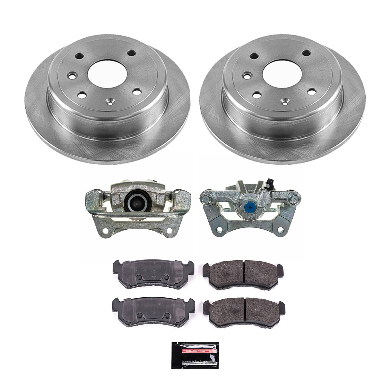 Power Stop - KCOE5897 - Rear - Disc Brake Pad/Caliper and Rotor Kit