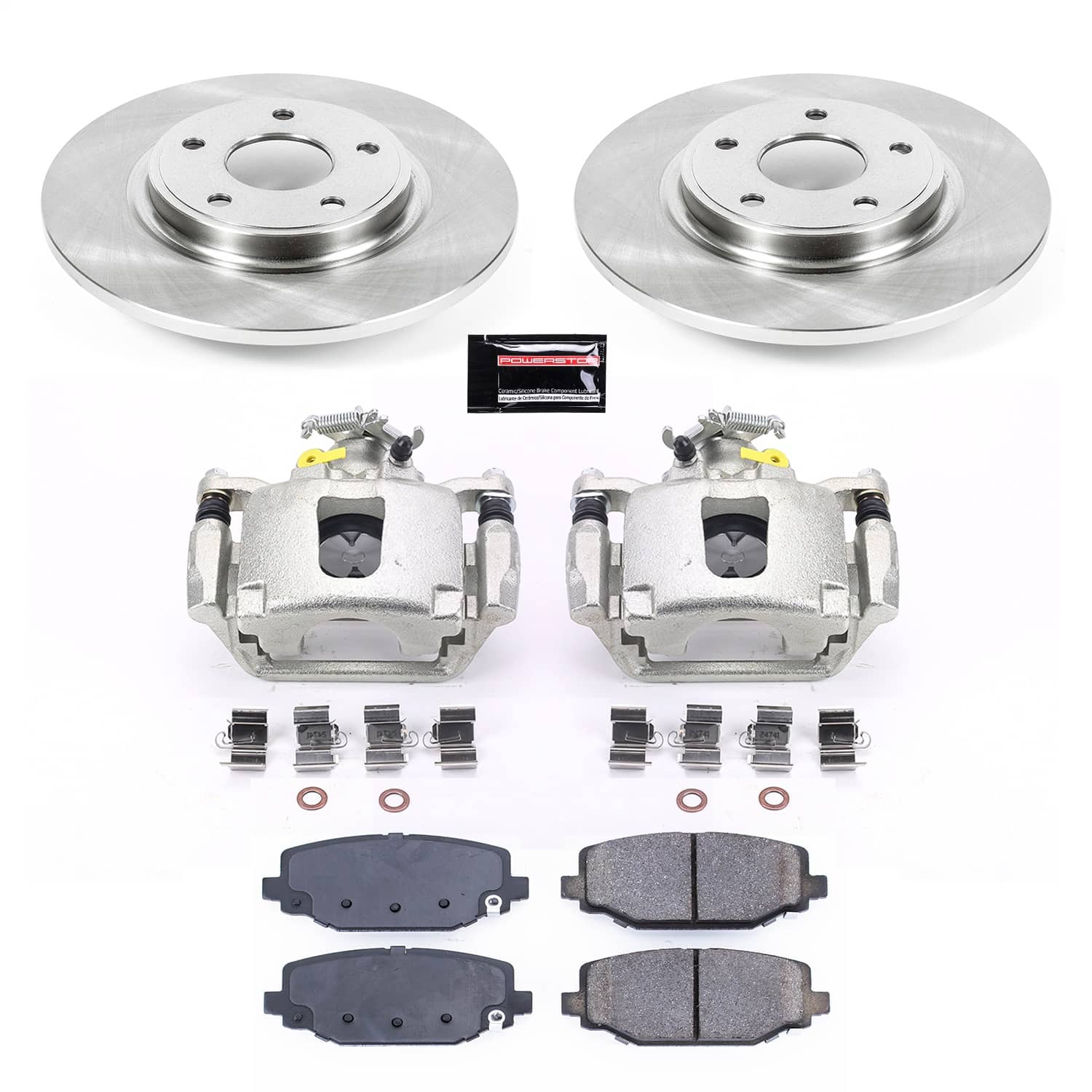 Power Stop - KCOE5961 - Rear - Disc Brake Pad/Caliper and Rotor Kit