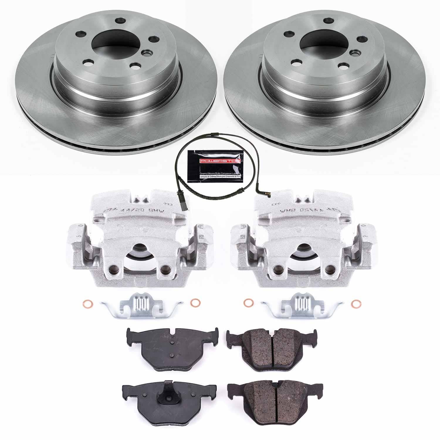Power Stop - KCOE5984 - Rear - Disc Brake Pad/Caliper and Rotor Kit
