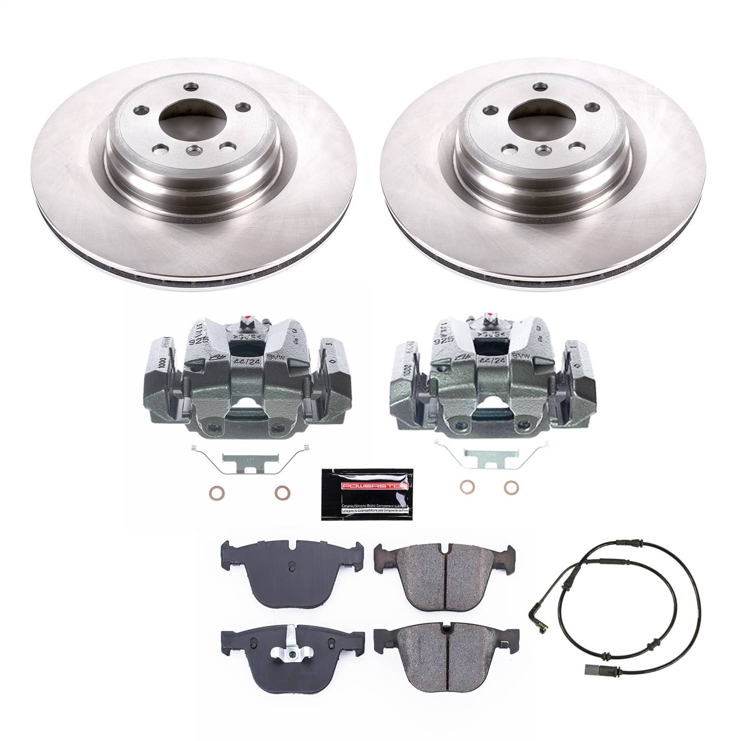 Power Stop - KCOE6014 - Rear - Disc Brake Pad/Caliper and Rotor Kit