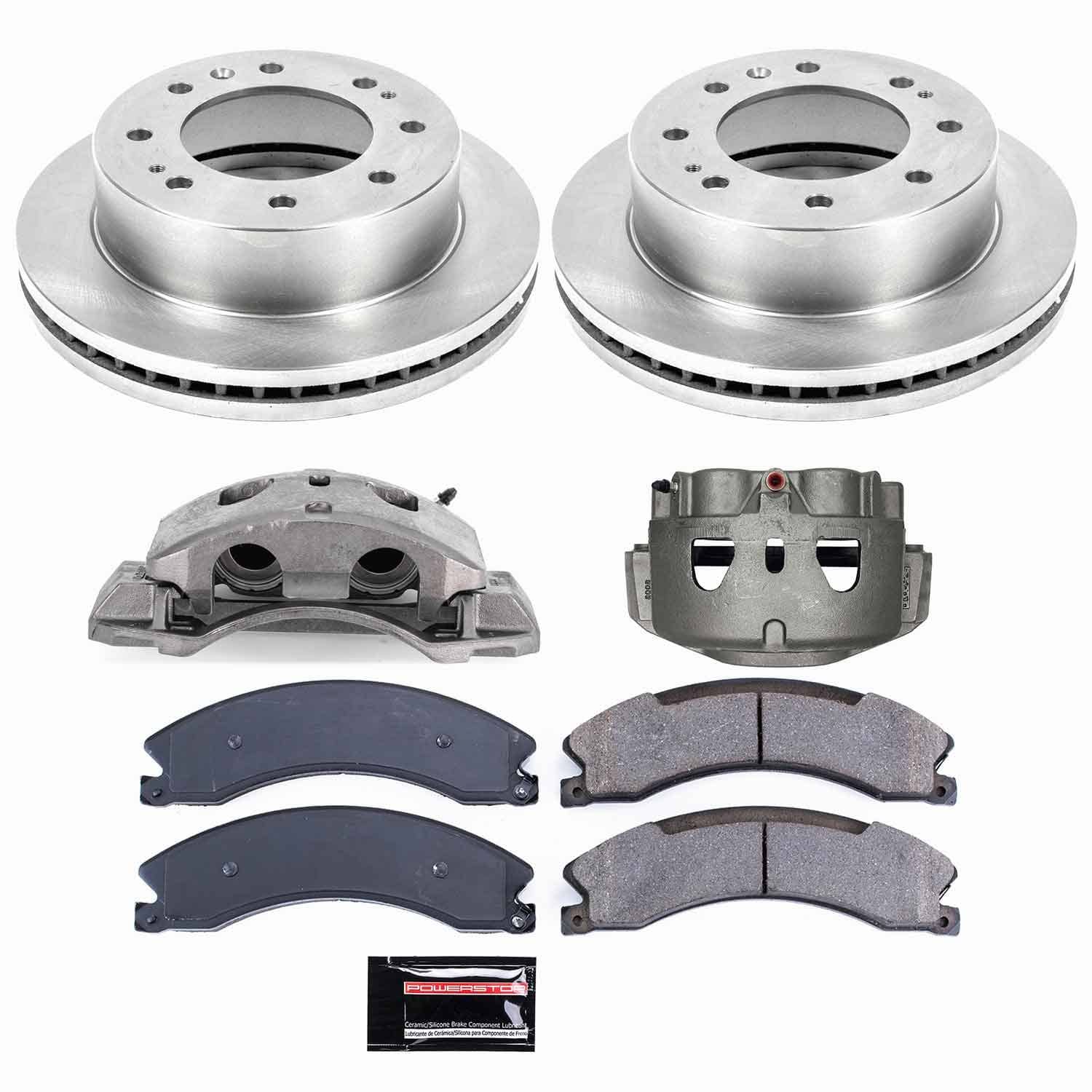 Power Stop - KCOE6258 - Front - Disc Brake Pad/Caliper and Rotor Kit