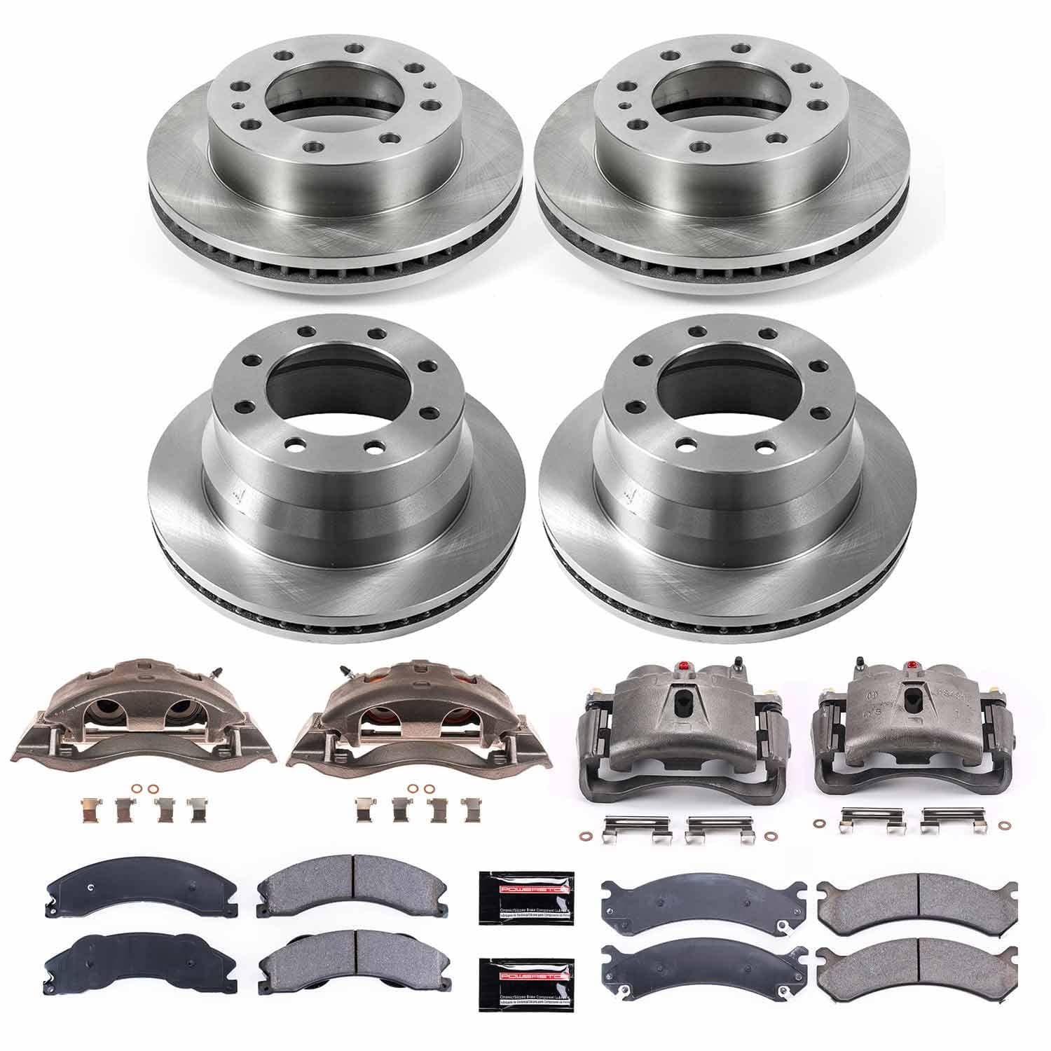 Power Stop - KCOE6274 - Front and Rear - Disc Brake Pad/Caliper and Rotor Kit