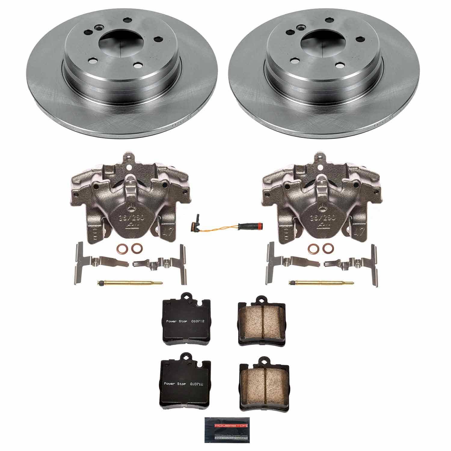 Power Stop - KCOE6698 - Rear - Disc Brake Pad/Caliper and Rotor Kit