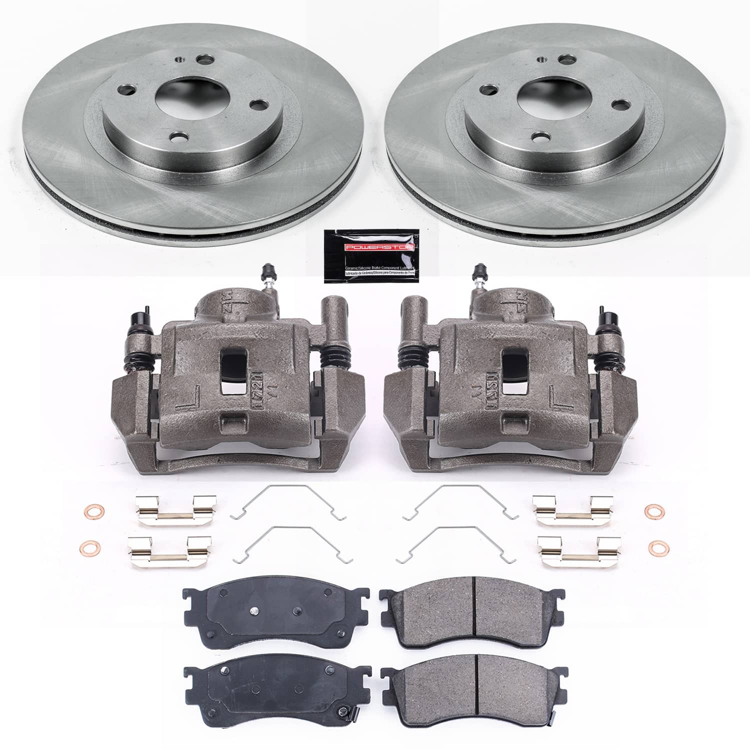 Power Stop - KCOE6786 - Front - Disc Brake Pad/Caliper and Rotor Kit