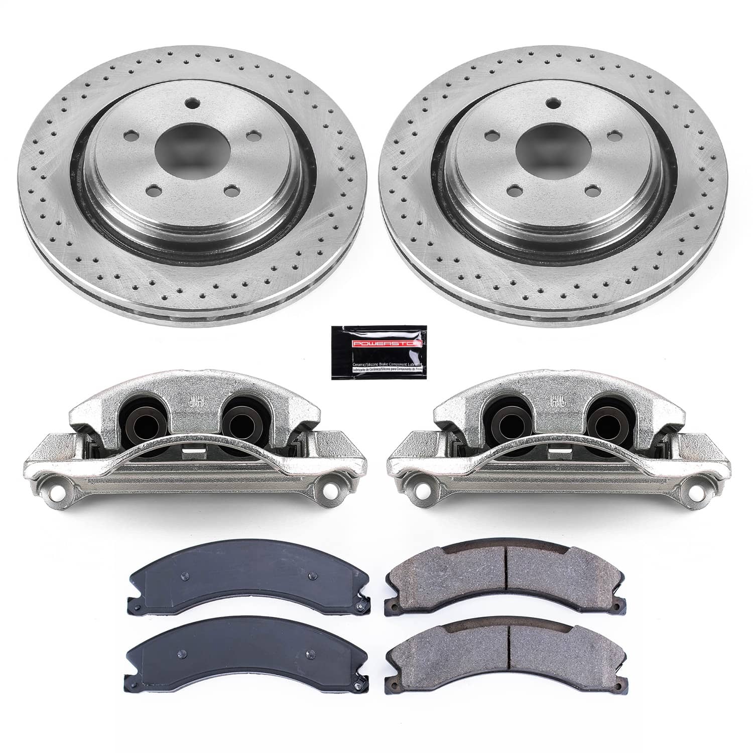 Power Stop - KCOE6993 - Rear - Disc Brake Pad/Caliper and Rotor Kit