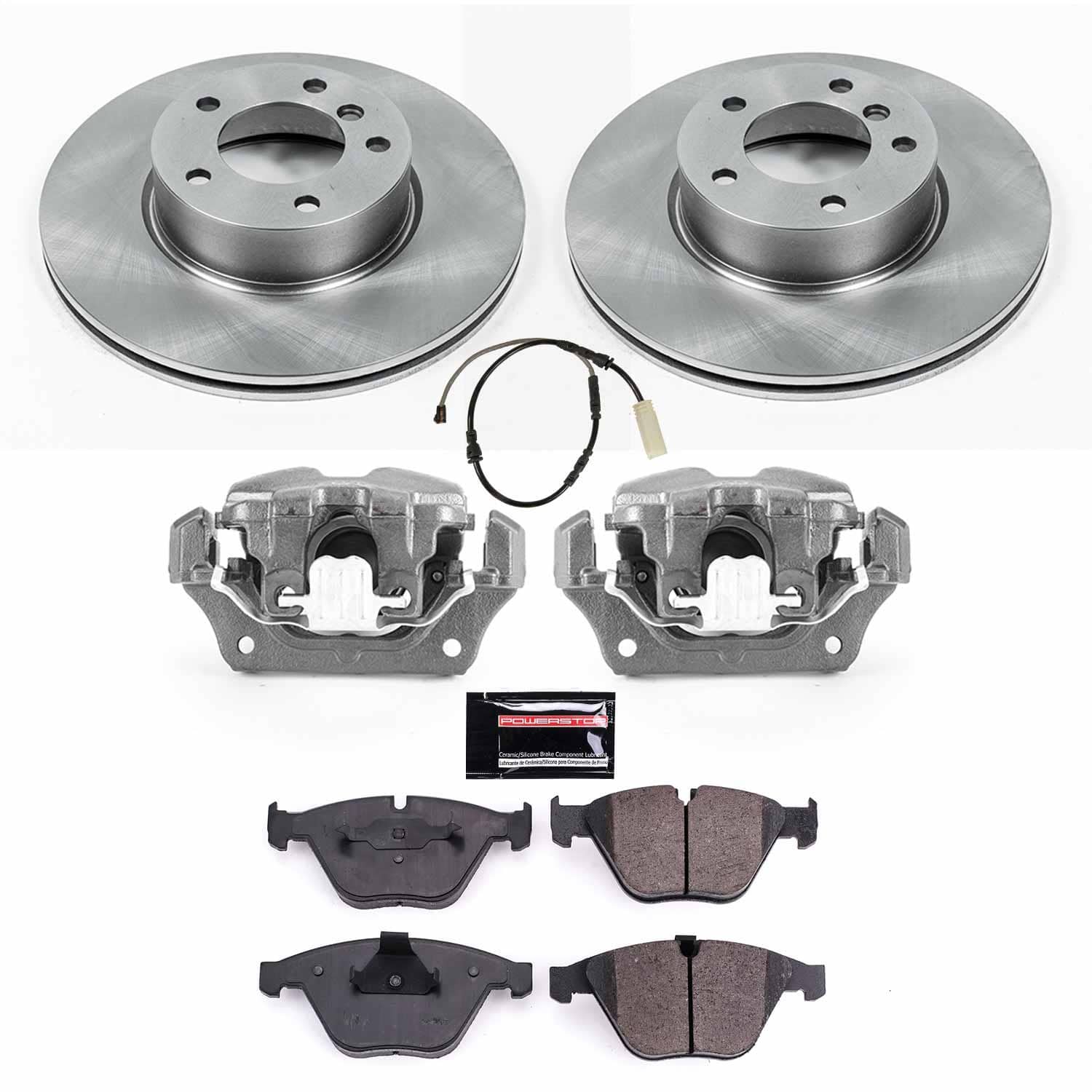Power Stop - KCOE7026 - Front - Disc Brake Pad/Caliper and Rotor Kit