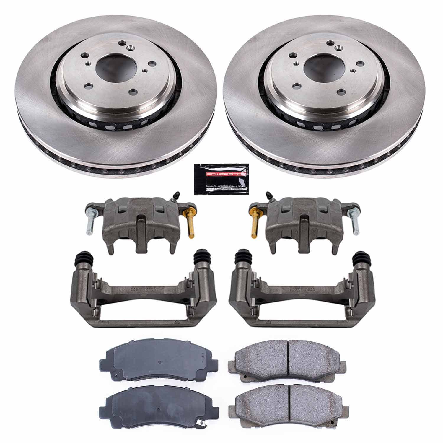 Power Stop - KCOE7214 - Front - Disc Brake Pad/Caliper and Rotor Kit