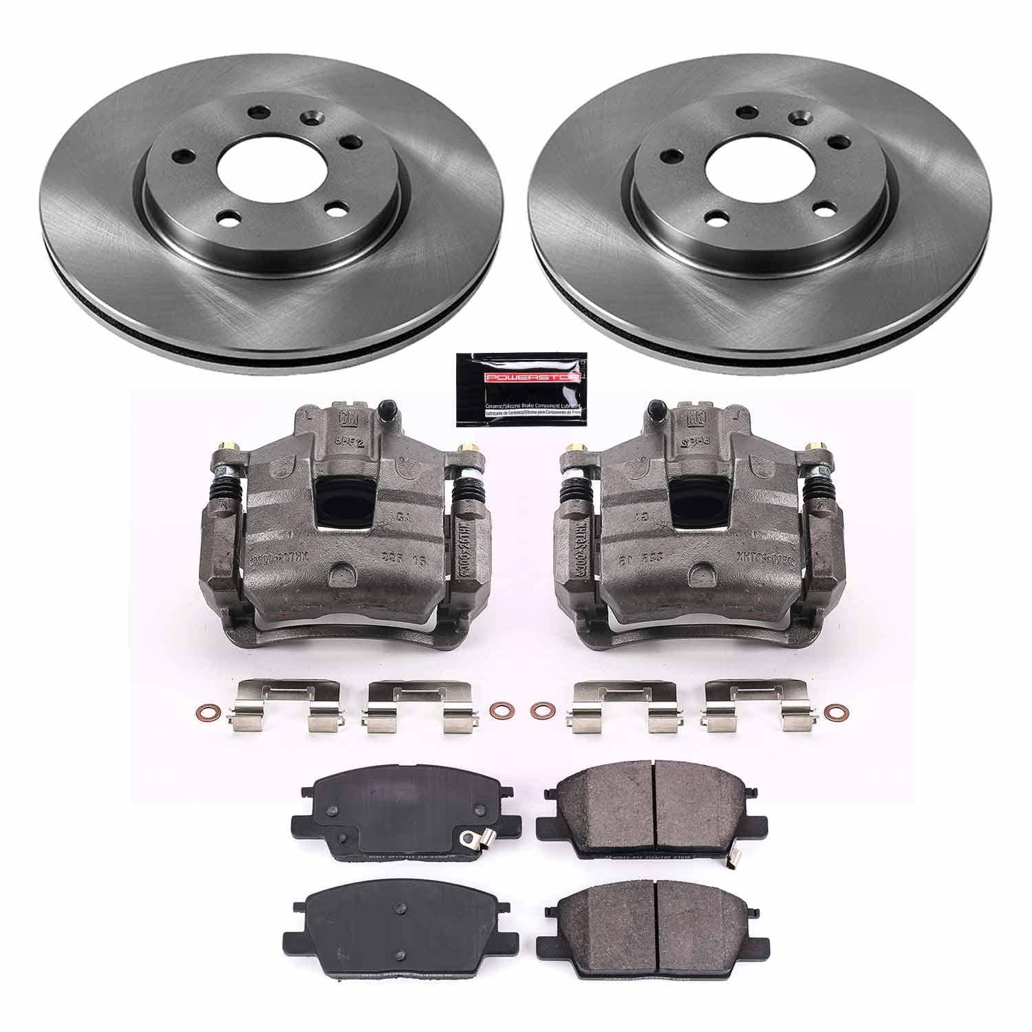Power Stop - KCOE7400 - Front - Disc Brake Pad/Caliper and Rotor Kit