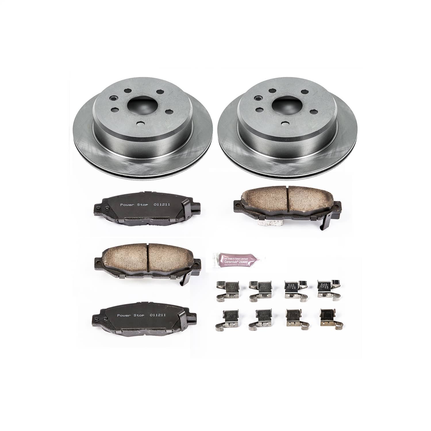 Power Stop - KOE1072 - Rear - Disc Brake Pad and Rotor Kit