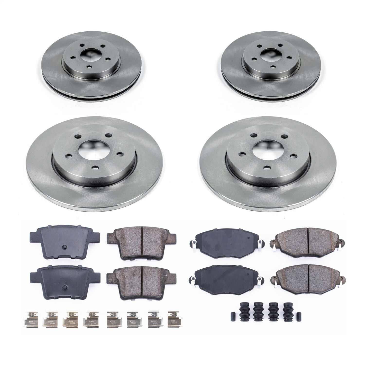 Power Stop - KOE1374 - Front and Rear - Disc Brake Pad and Rotor Kit