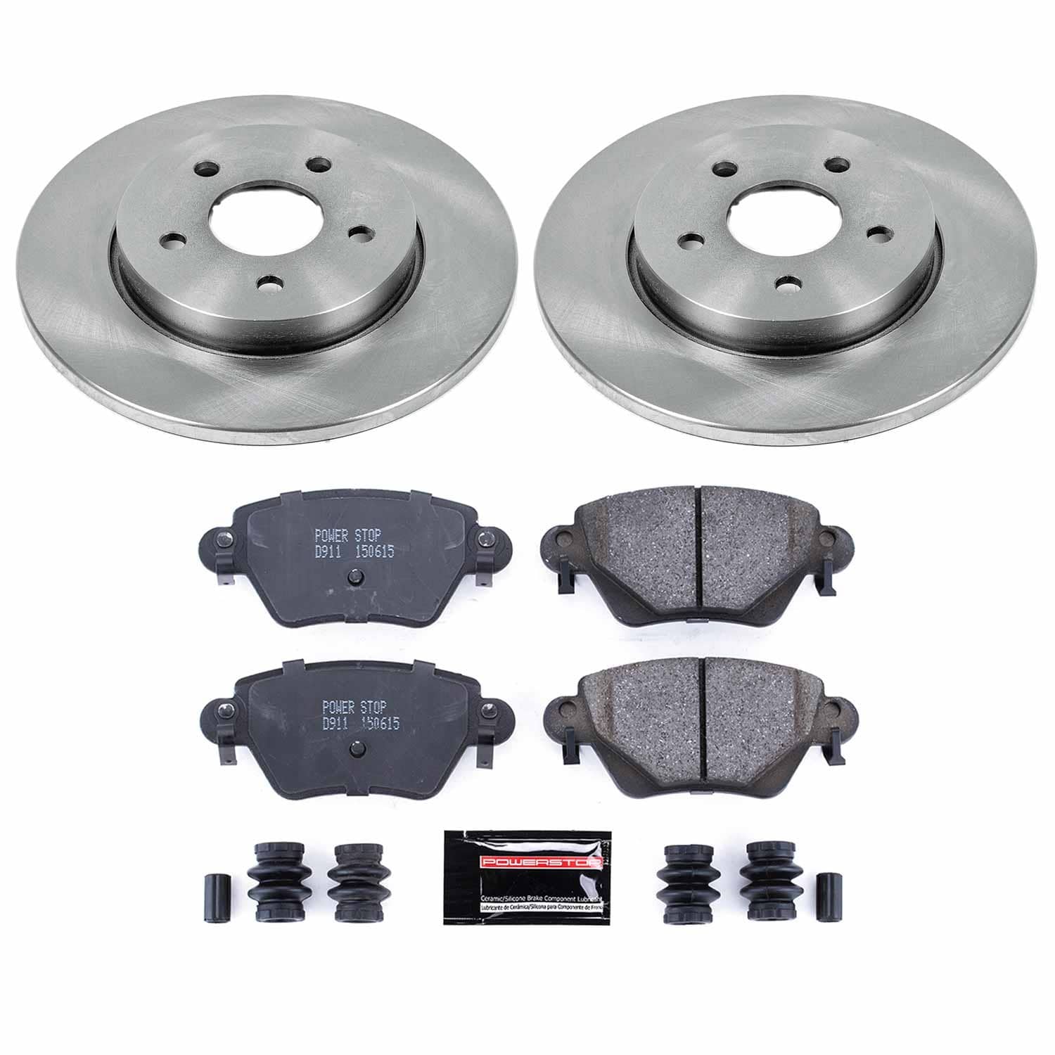 Power Stop - KOE1390 - Rear - Disc Brake Pad and Rotor Kit
