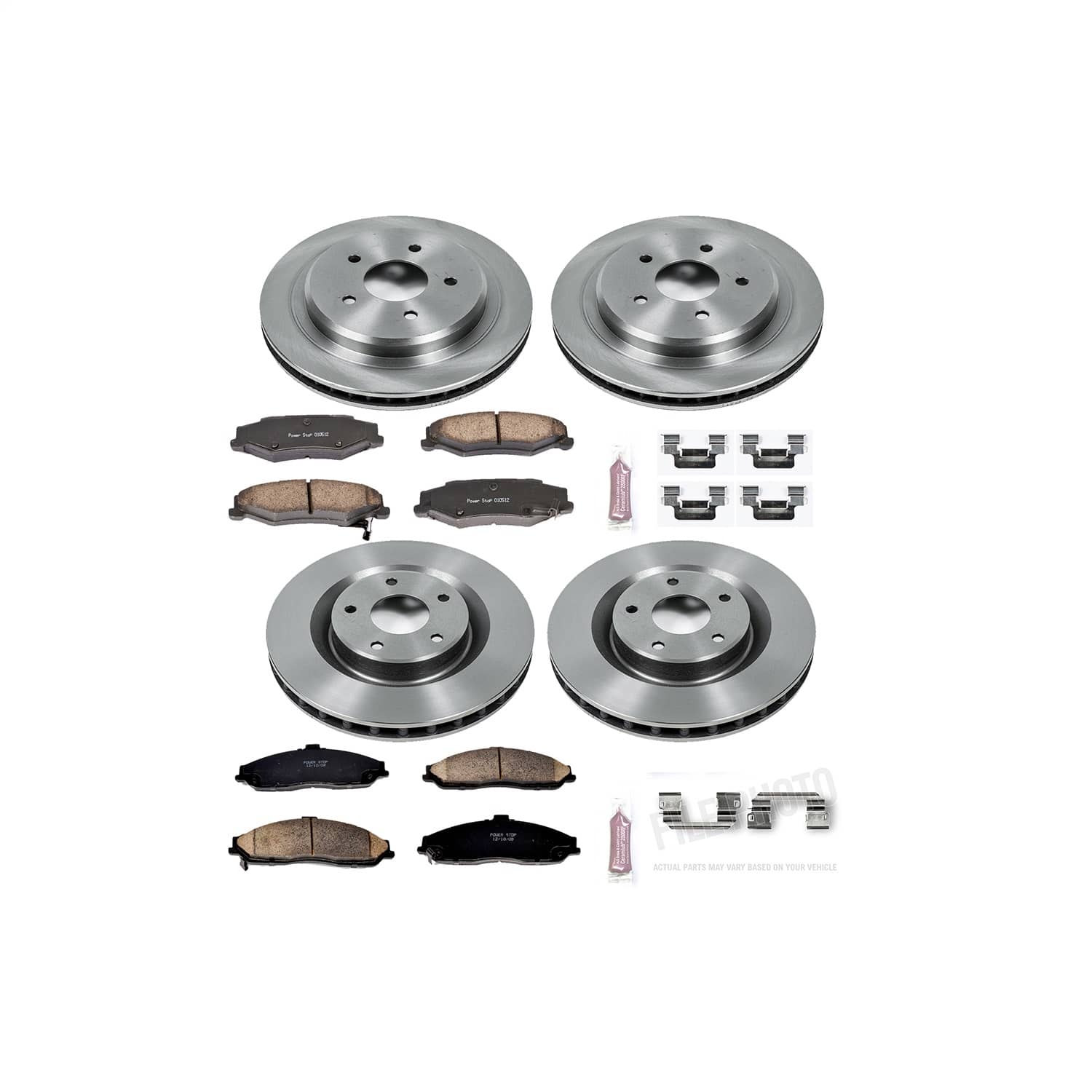 Power Stop - KOE1418 - Front and Rear - Disc Brake Pad and Rotor Kit