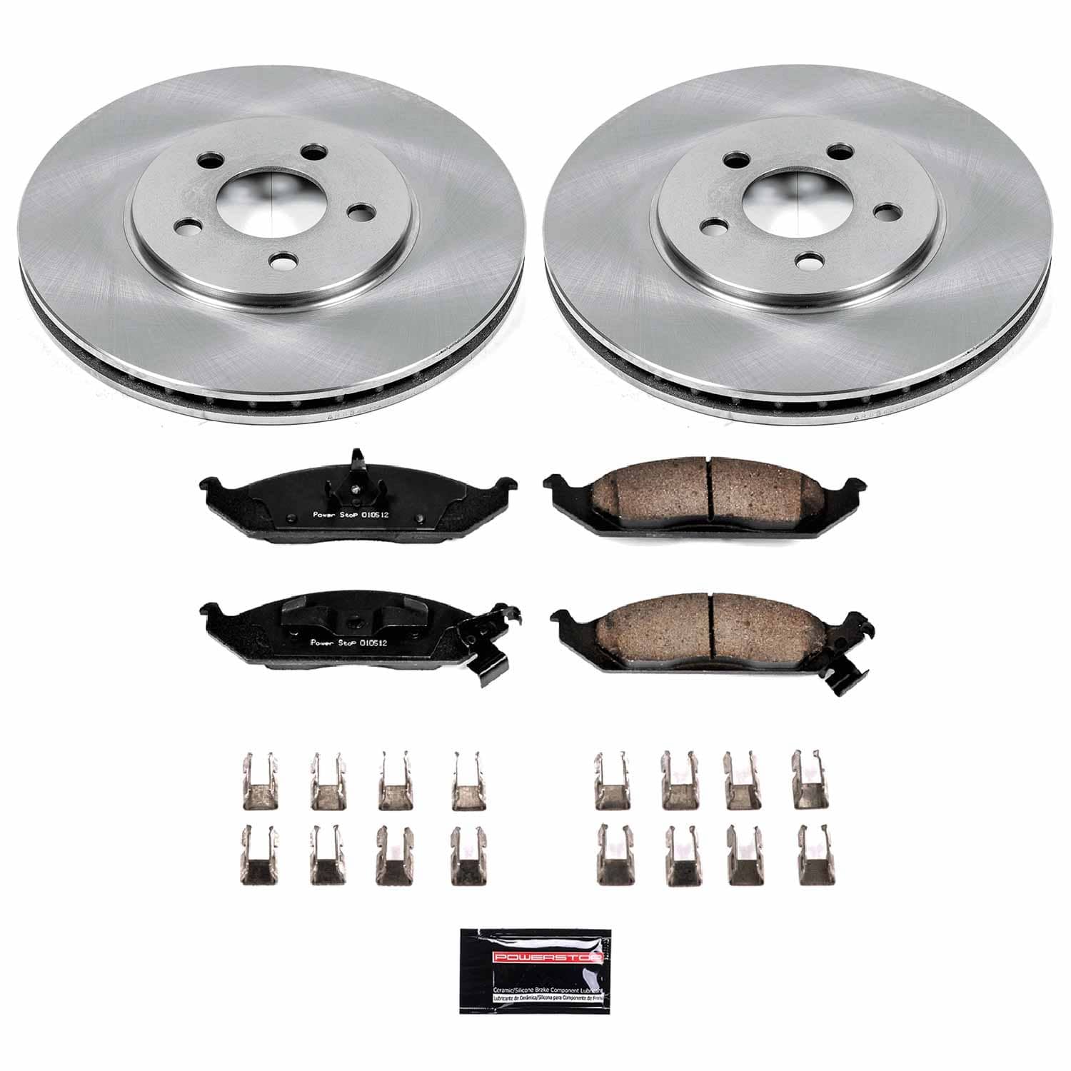 Power Stop - KOE1679 - Front - Disc Brake Pad and Rotor Kit
