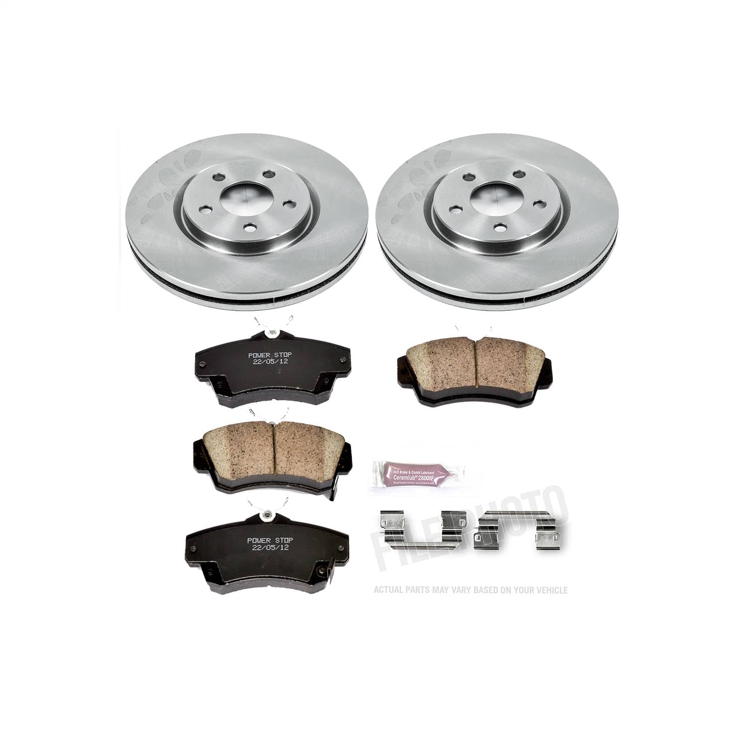 Power Stop - KOE1706 - Front - Disc Brake Pad and Rotor Kit