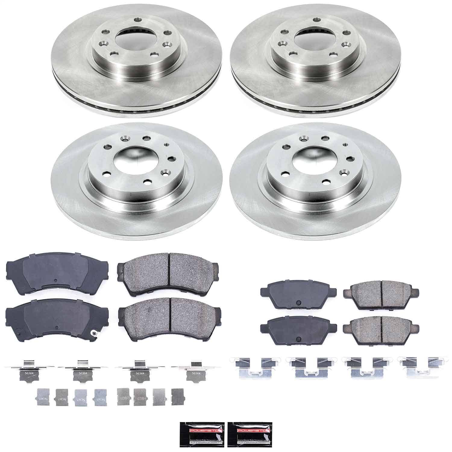 Power Stop - KOE200 - Front and Rear - Disc Brake Pad and Rotor Kit