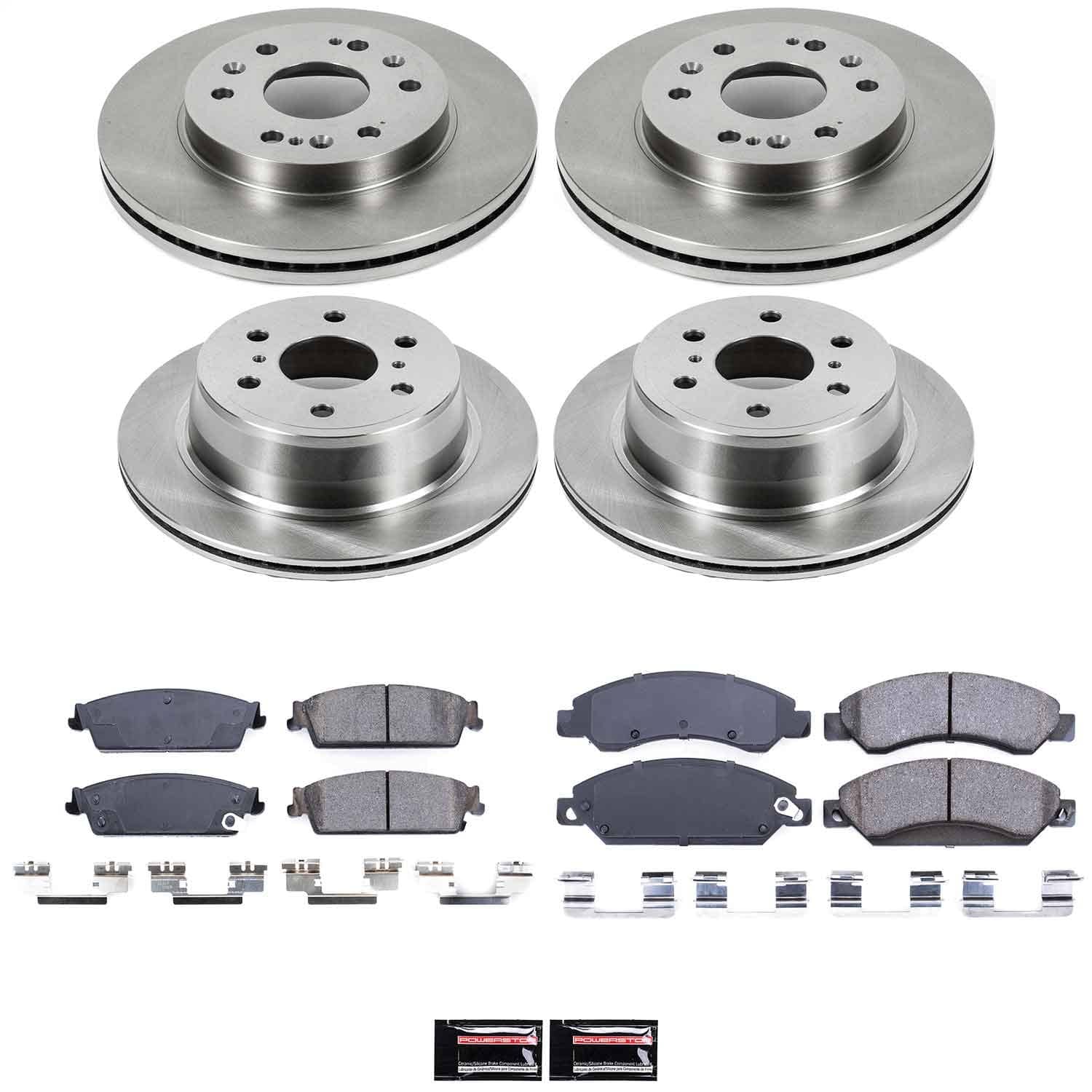 Power Stop - KOE2068 - Front and Rear - Disc Brake Pad and Rotor Kit