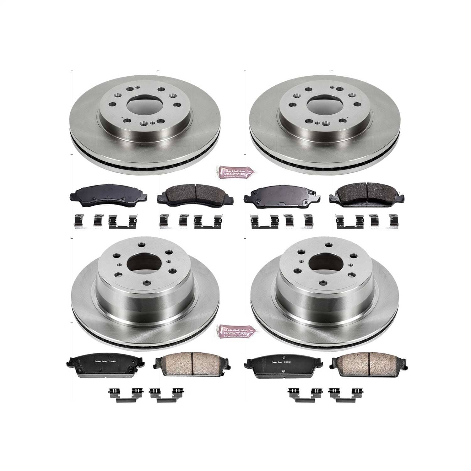Power Stop - KOE2070 - Front and Rear - Disc Brake Pad and Rotor Kit