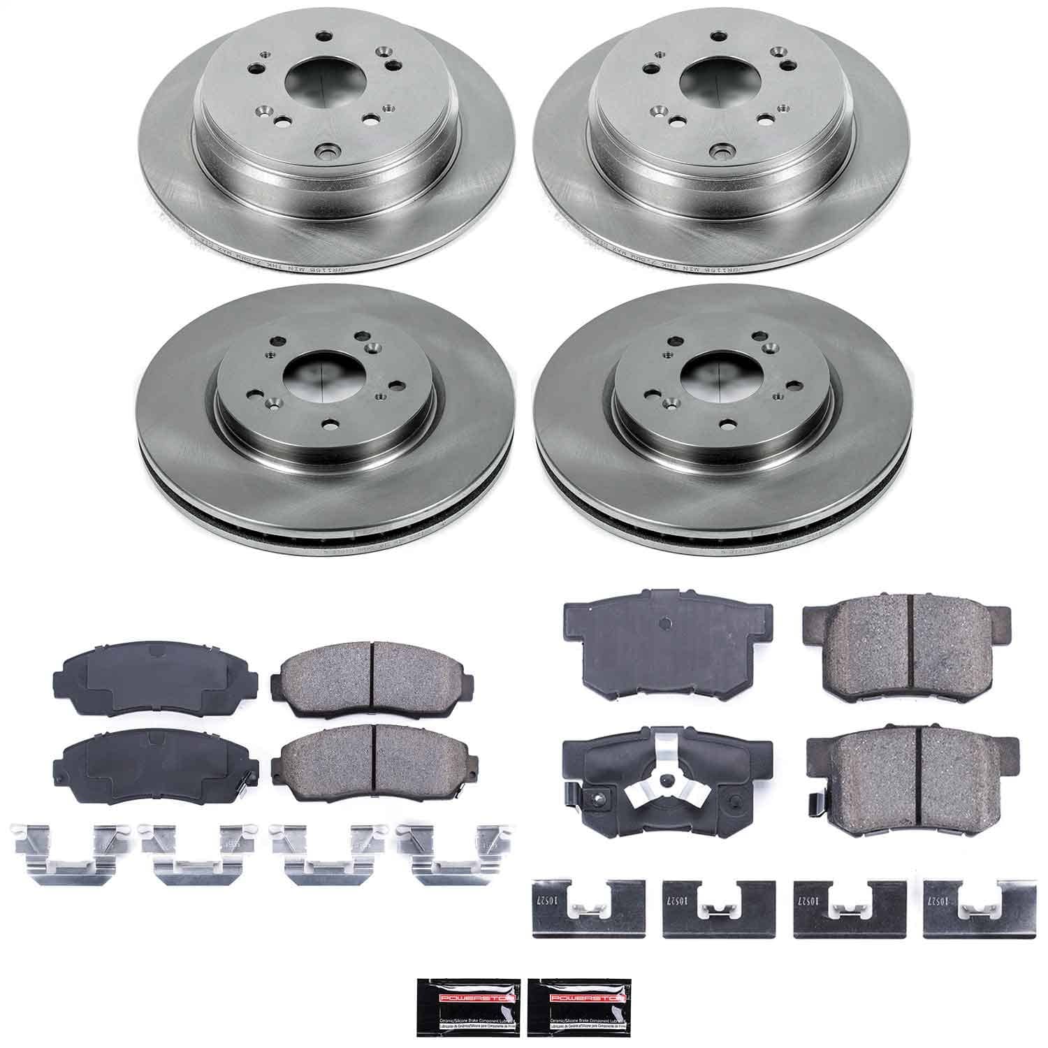 Power Stop - KOE229 - Front and Rear - Disc Brake Pad and Rotor Kit