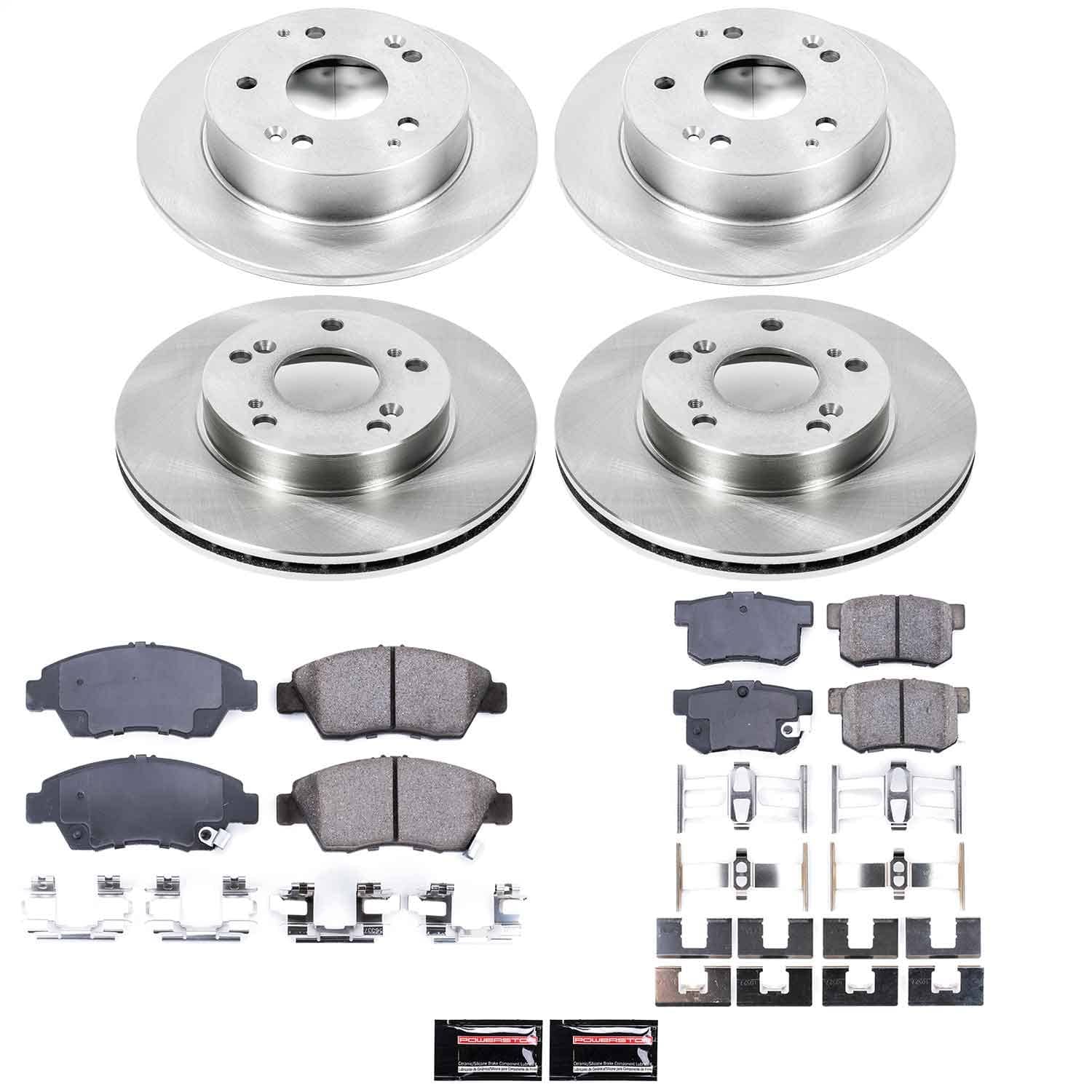 Power Stop - KOE2387 - Front and Rear - Disc Brake Pad and Rotor Kit