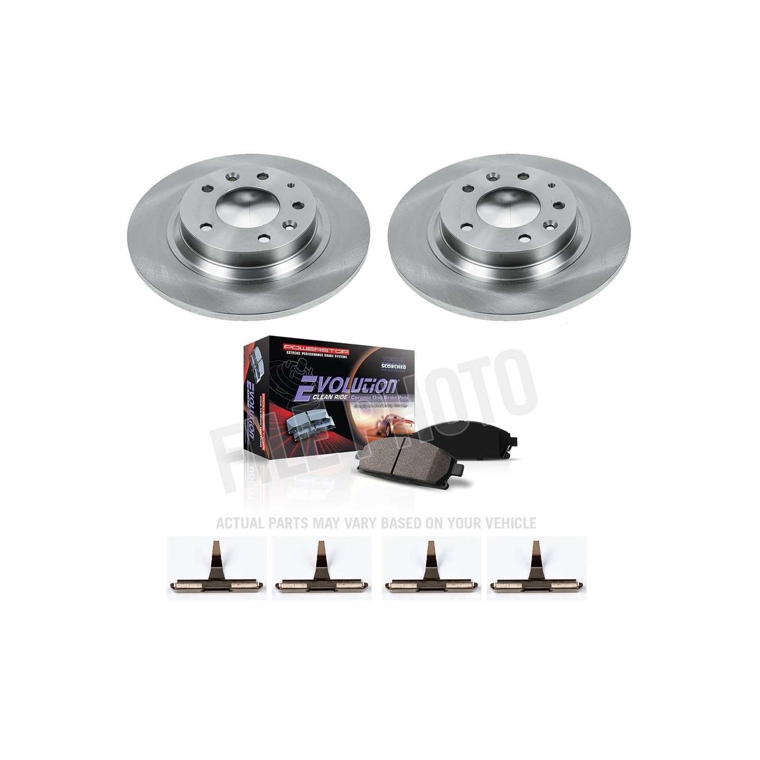 Power Stop - KOE2453 - Rear - Disc Brake Pad and Rotor Kit
