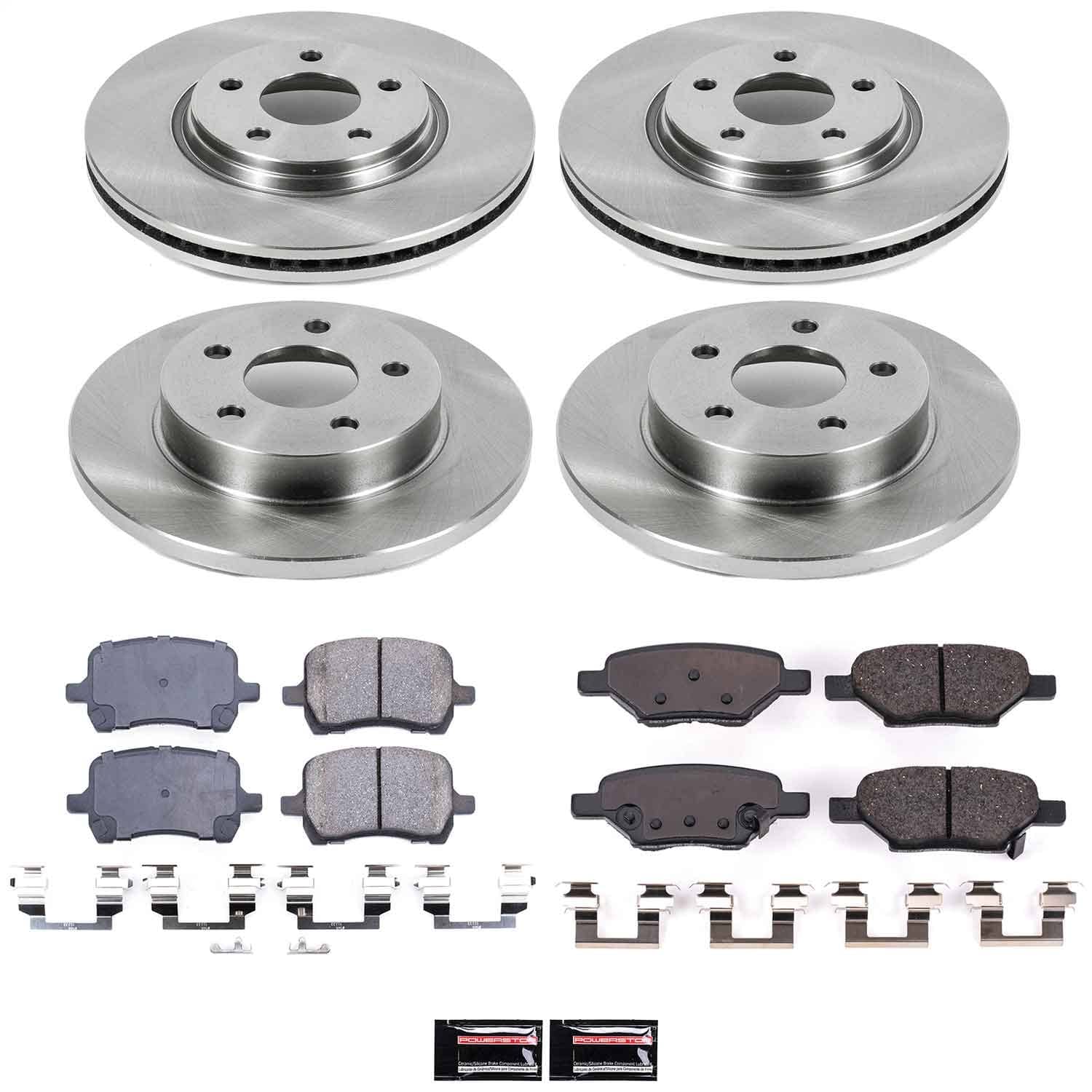 Power Stop - KOE2731 - Front and Rear - Disc Brake Pad and Rotor Kit