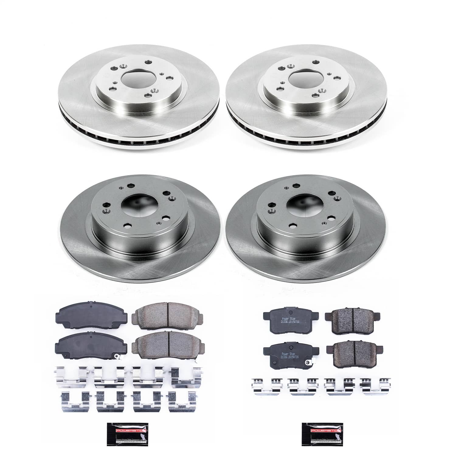 Power Stop - KOE2742 - Front and Rear - Disc Brake Pad and Rotor Kit