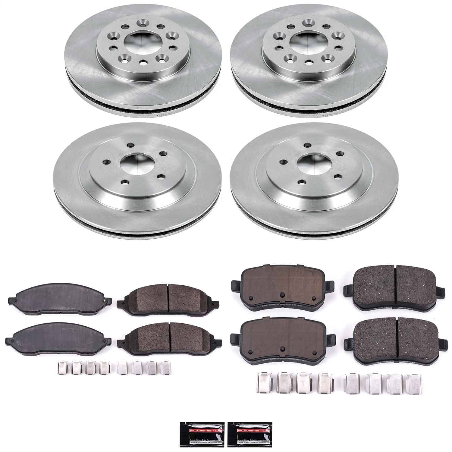 Power Stop - KOE2828 - Front and Rear - Disc Brake Pad and Rotor Kit