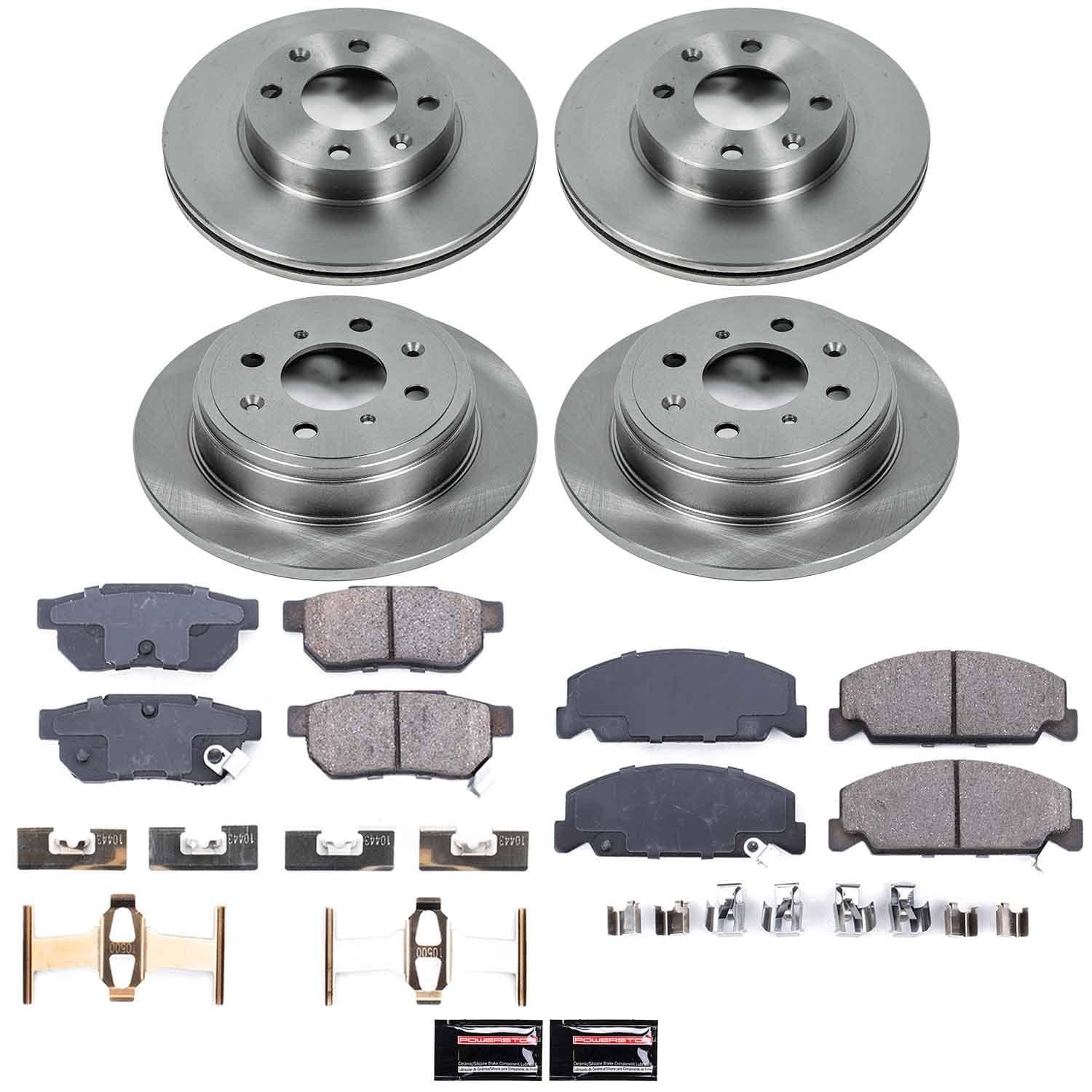 Power Stop - KOE399 - Front and Rear - Disc Brake Pad and Rotor Kit