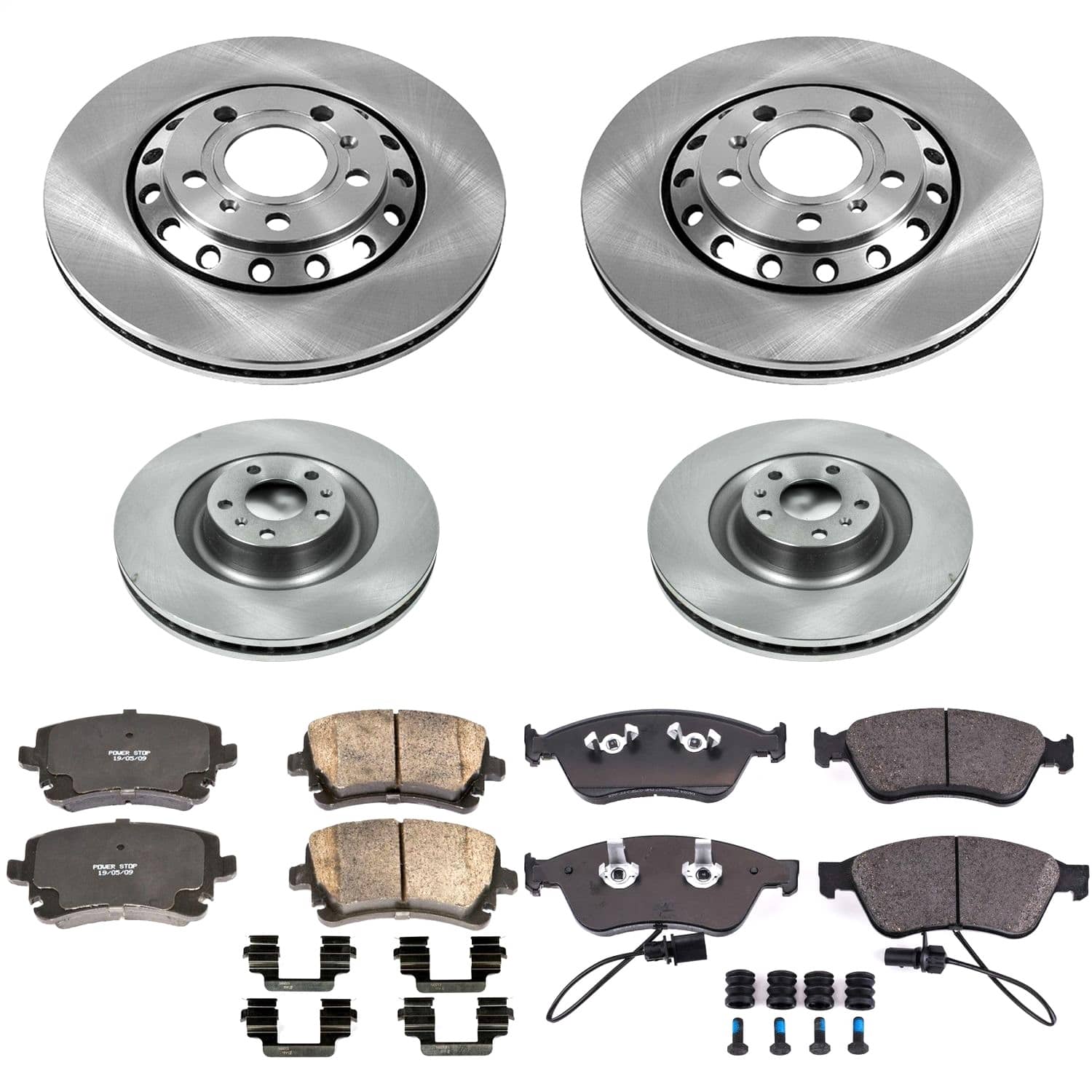 Power Stop - KOE4008 - Front and Rear - Disc Brake Pad and Rotor Kit