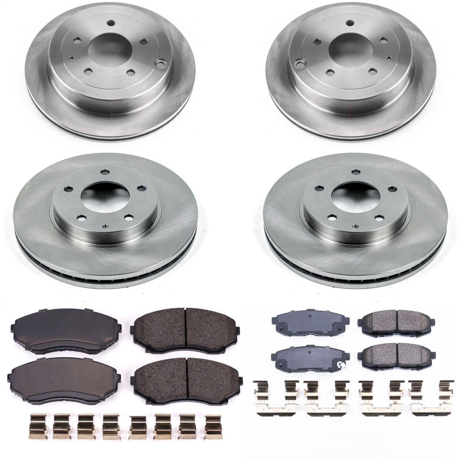 Power Stop - KOE4041 - Front and Rear - Disc Brake Pad and Rotor Kit