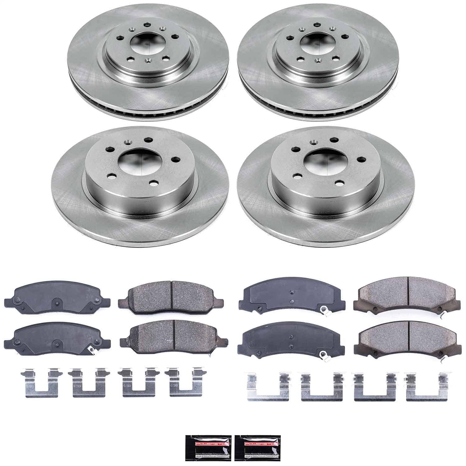 Power Stop - KOE4097 - Front and Rear - Disc Brake Pad and Rotor Kit