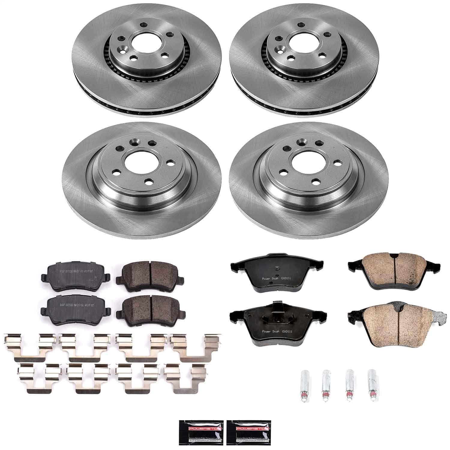Power Stop - KOE4121 - Front and Rear - Disc Brake Pad and Rotor Kit