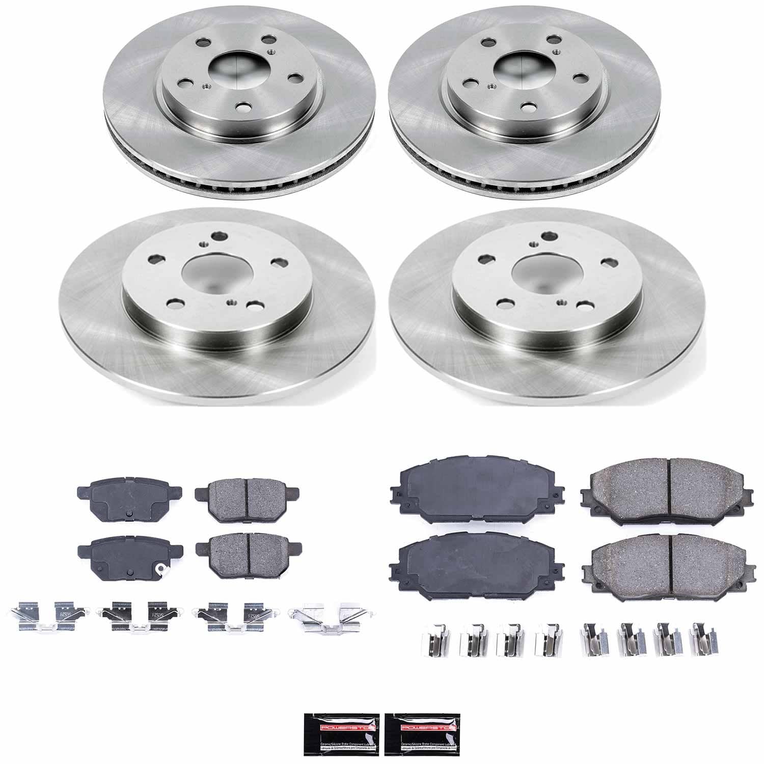 Power Stop - KOE4141 - Front and Rear - Disc Brake Pad and Rotor Kit