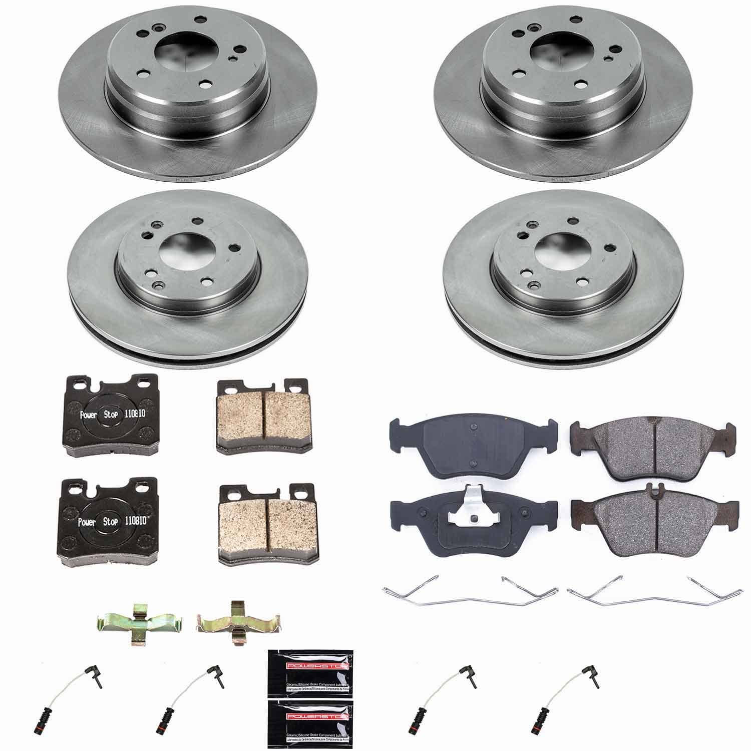 Power Stop - KOE4247 - Front and Rear - Disc Brake Pad and Rotor Kit
