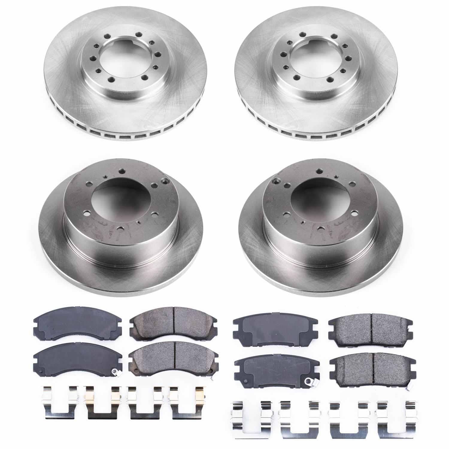 Power Stop - KOE4305 - Front and Rear - Disc Brake Pad and Rotor Kit