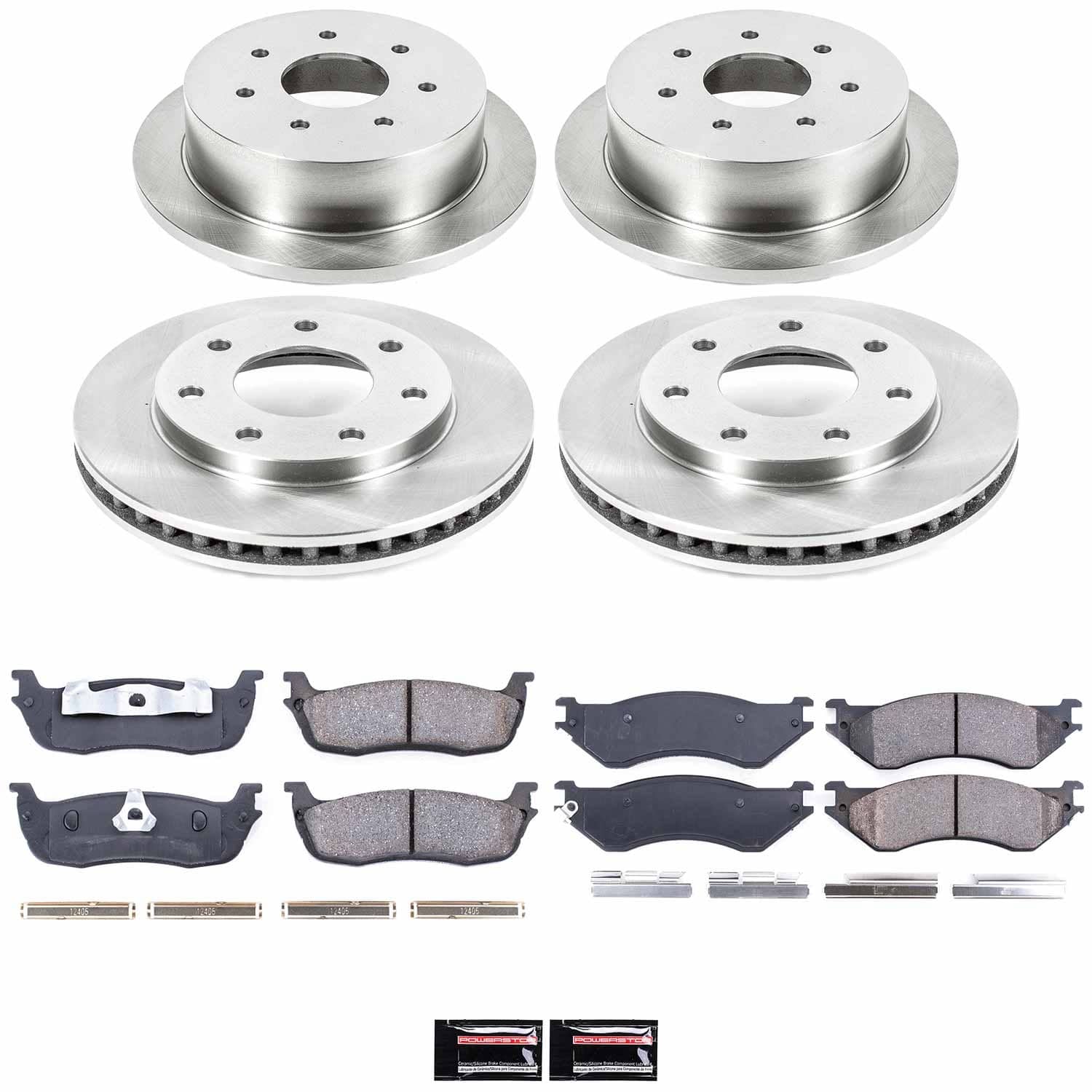 Power Stop - KOE4391 - Front and Rear - Disc Brake Pad and Rotor Kit
