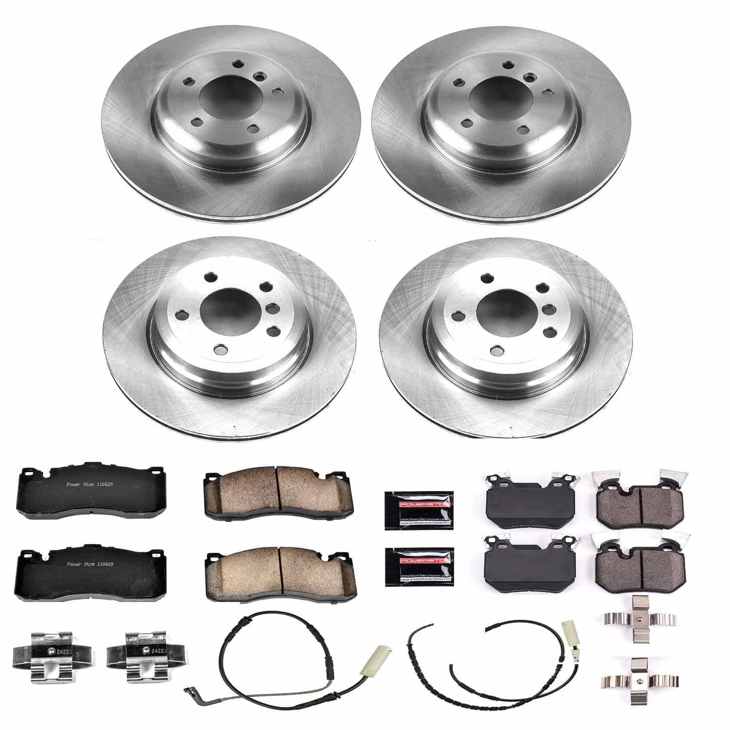Power Stop - KOE5686 - Front and Rear - Disc Brake Pad and Rotor Kit