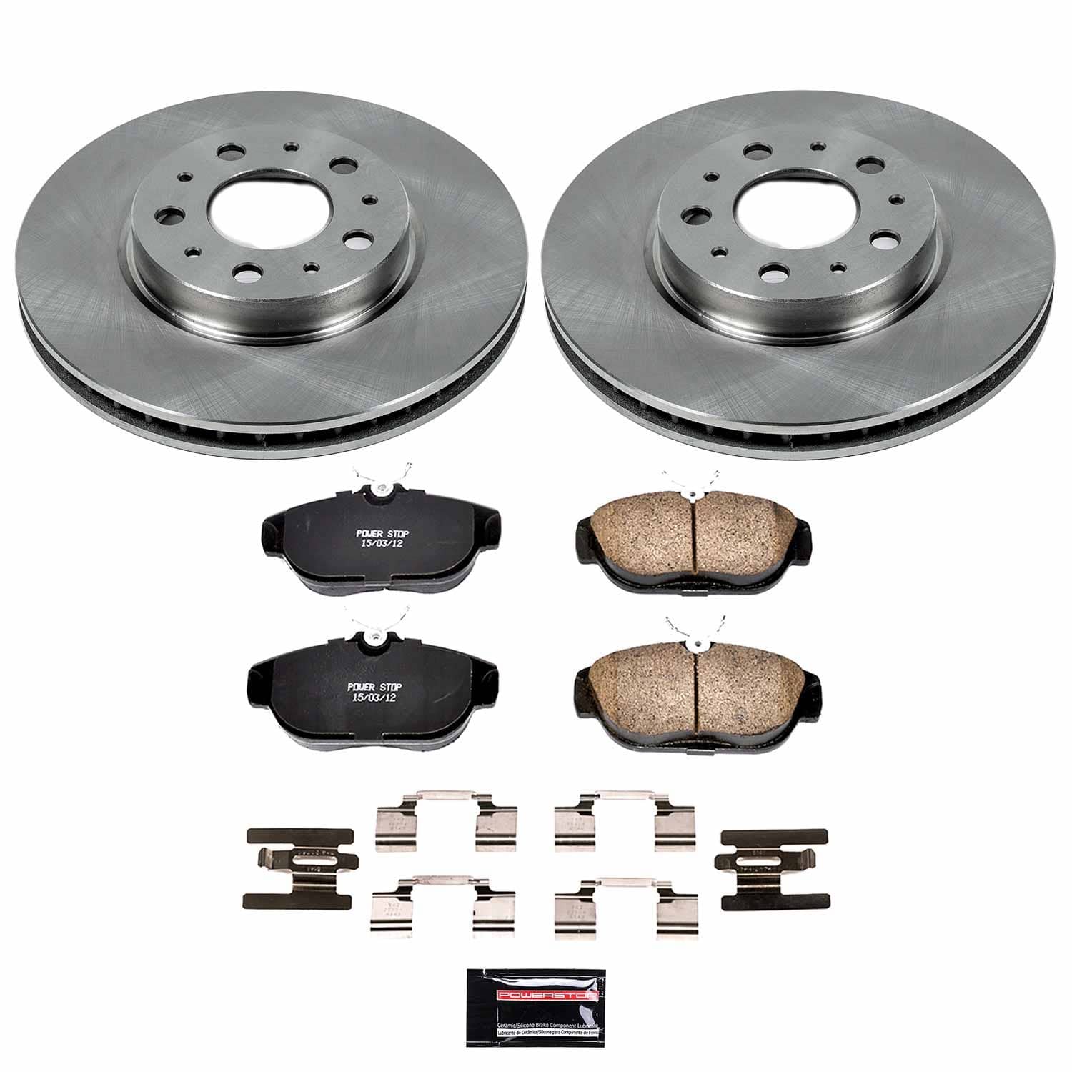 Power Stop - KOE571 - Front - Disc Brake Pad and Rotor Kit