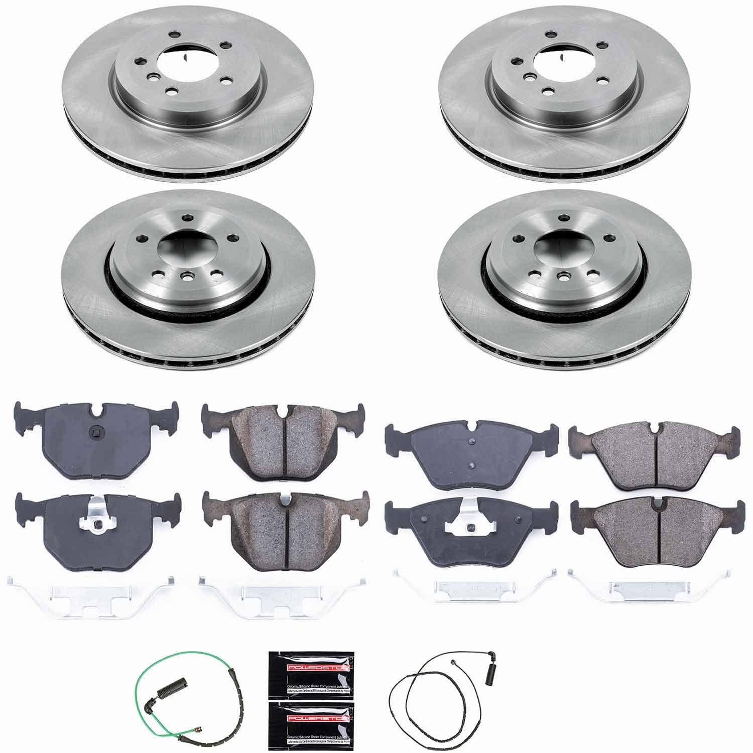 Power Stop - KOE5728 - Front and Rear - Disc Brake Pad and Rotor Kit