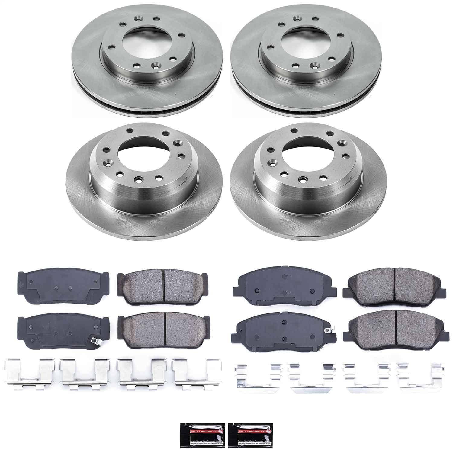 Power Stop - KOE5832 - Front and Rear - Disc Brake Pad and Rotor Kit